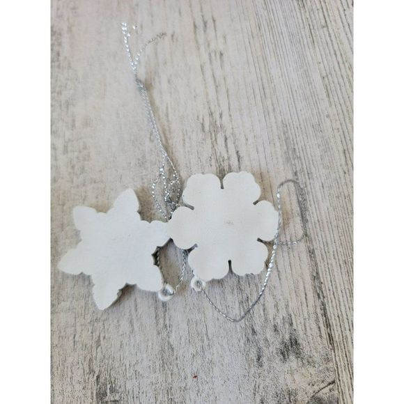 Multicolor mini wooden snowflake ornament Xmas Decor set - Picture 7 of 7